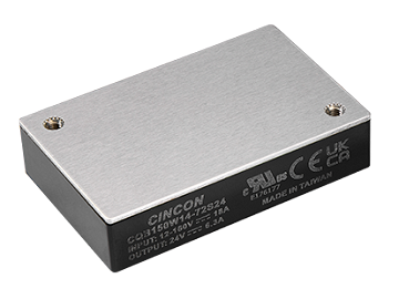 Cincon Releases CQB150W14 Series, New 150W Quarter Brick Size 14:1 Ultra-wide Input Range DC-DC Converter
